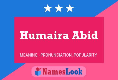 Poster del nome Humaira Abid