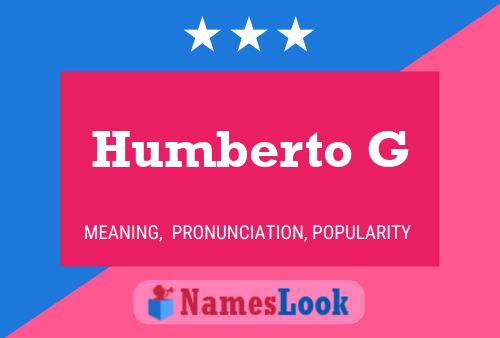 Poster del nome Humberto G