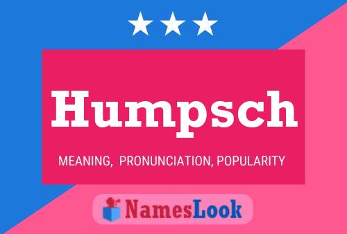 Poster del nome Humpsch