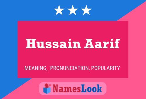 Poster del nome Hussain Aarif