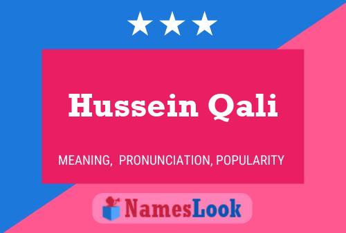 Poster del nome Hussein Qali