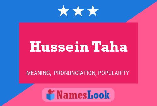 Poster del nome Hussein Taha