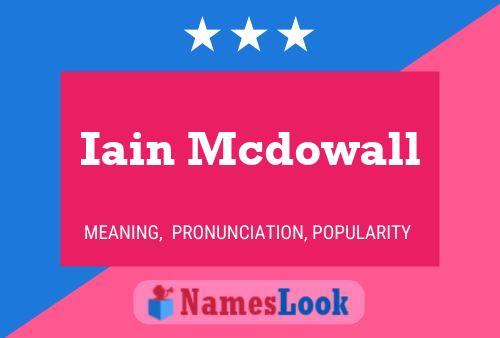 Poster del nome Iain Mcdowall