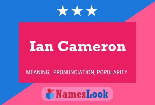 Poster del nome Ian Cameron