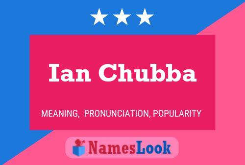 Poster del nome Ian Chubba