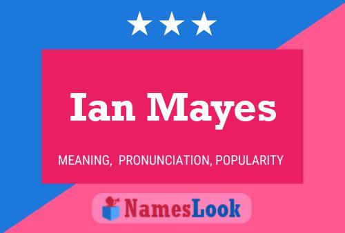 Poster del nome Ian Mayes