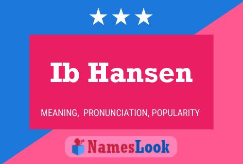 Poster del nome Ib Hansen