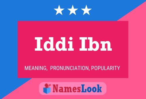 Poster del nome Iddi Ibn