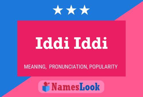 Poster del nome Iddi Iddi