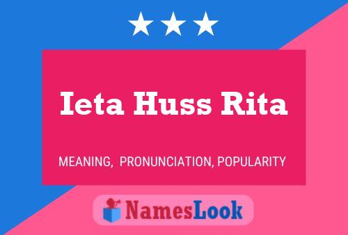 Poster del nome Ieta Huss Rita