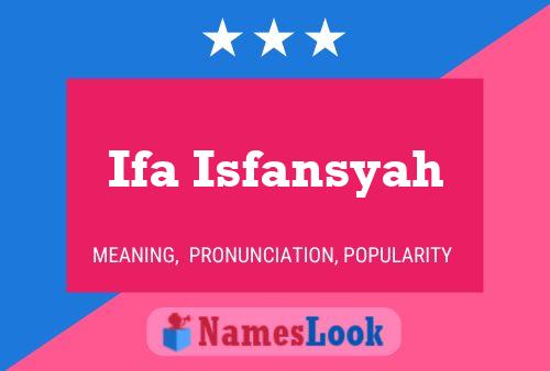 Poster del nome Ifa Isfansyah