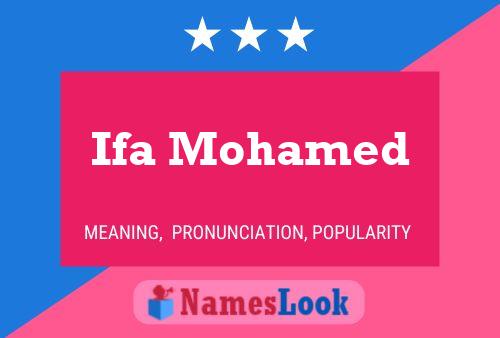 Poster del nome Ifa Mohamed