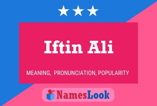 Poster del nome Iftin Ali