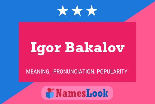 Poster del nome Igor Bakalov