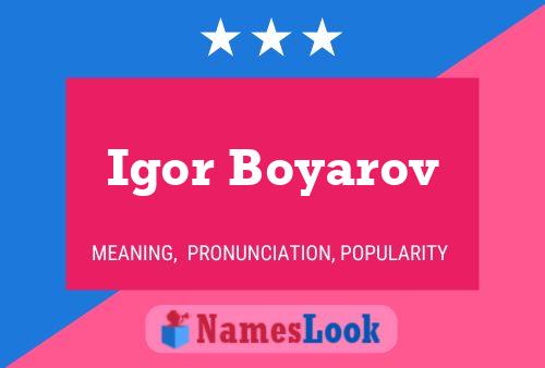 Poster del nome Igor Boyarov