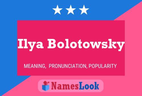 Poster del nome Ilya Bolotowsky