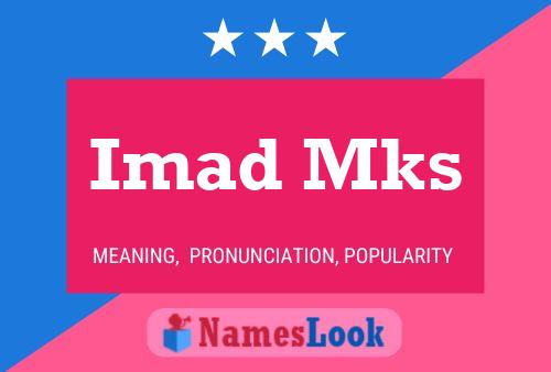 Poster del nome Imad Mks