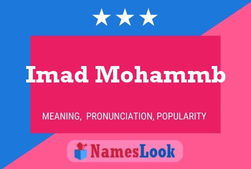 Poster del nome Imad Mohammb