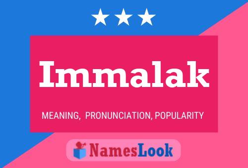 Poster del nome Immalak