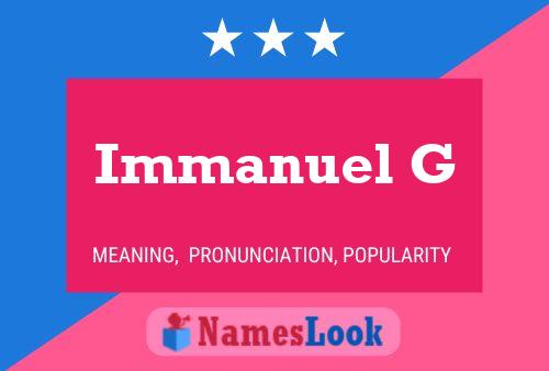 Poster del nome Immanuel G