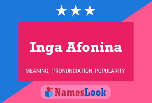 Poster del nome Inga Afonina