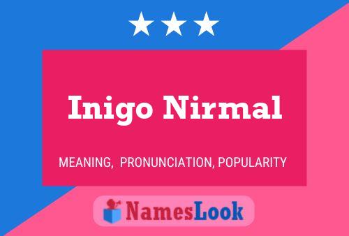 Poster del nome Inigo Nirmal