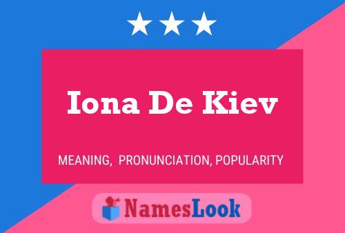 Poster del nome Iona De Kiev