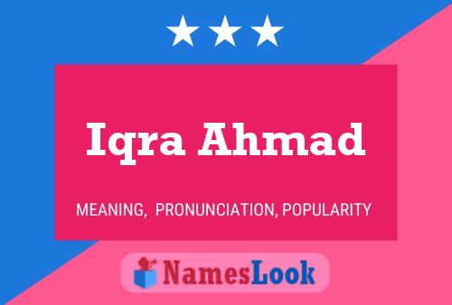 Poster del nome Iqra Ahmad