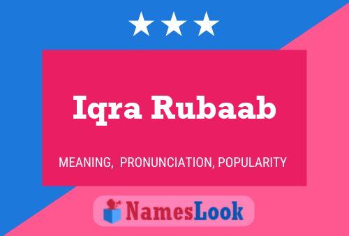 Poster del nome Iqra Rubaab