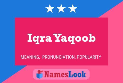 Poster del nome Iqra Yaqoob