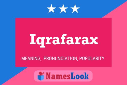 Poster del nome Iqrafarax