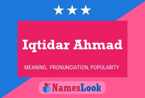 Poster del nome Iqtidar Ahmad