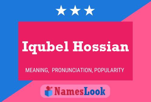 Poster del nome Iqubel Hossian