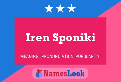 Poster del nome Iren Sponiki