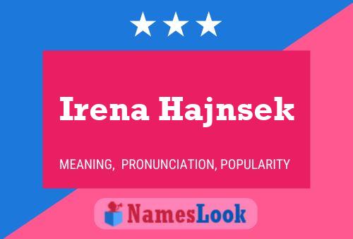 Poster del nome Irena Hajnsek