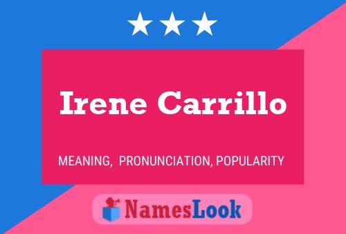 Poster del nome Irene Carrillo