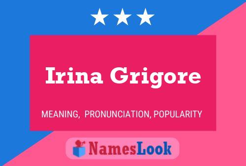 Poster del nome Irina Grigore