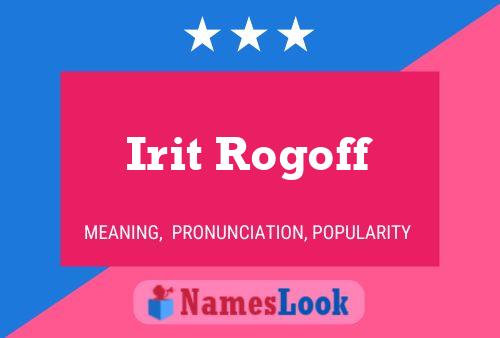 Poster del nome Irit Rogoff