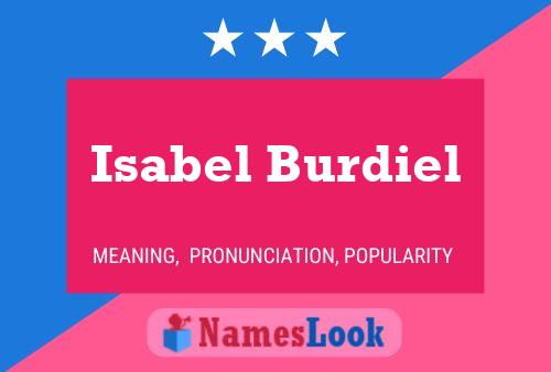 Poster del nome Isabel Burdiel