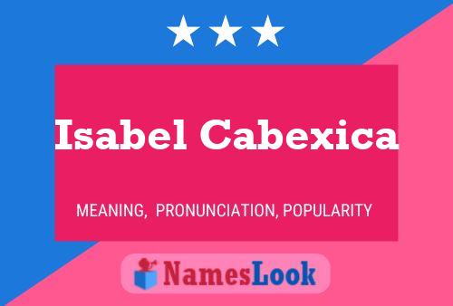 Poster del nome Isabel Cabexica