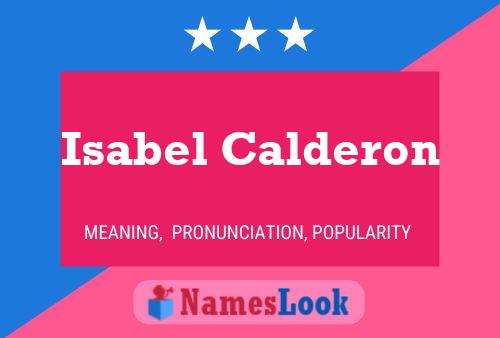 Poster del nome Isabel Calderon