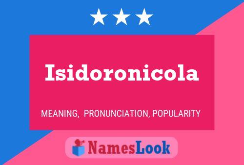 Poster del nome Isidoronicola