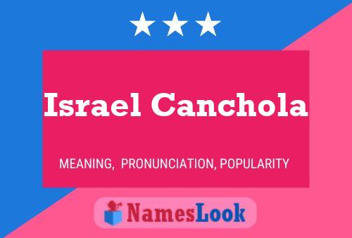 Poster del nome Israel Canchola