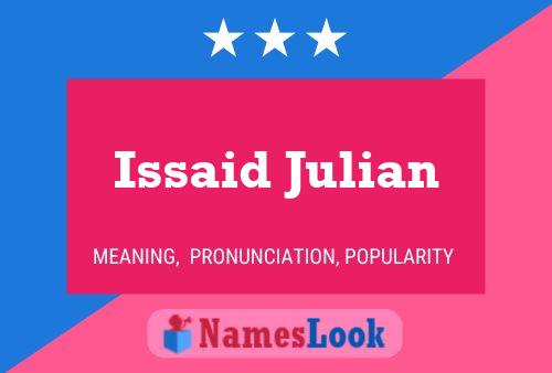 Poster del nome Issaid Julian