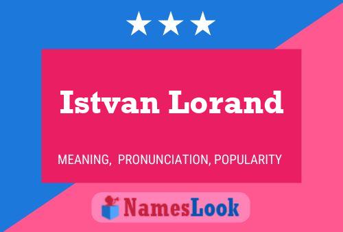 Poster del nome Istvan Lorand