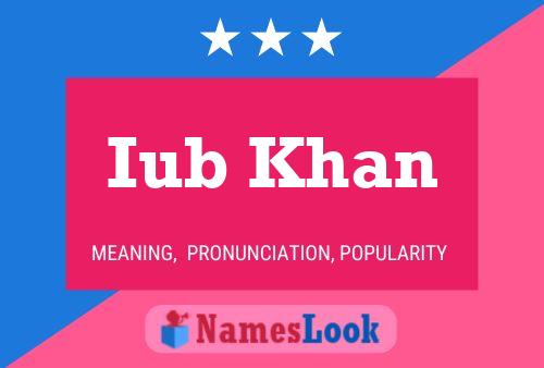 Poster del nome Iub Khan