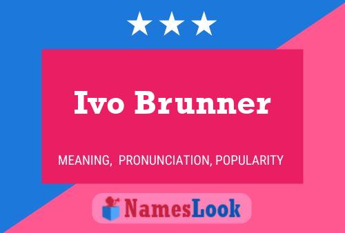 Poster del nome Ivo Brunner