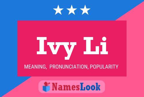 Poster del nome Ivy Li