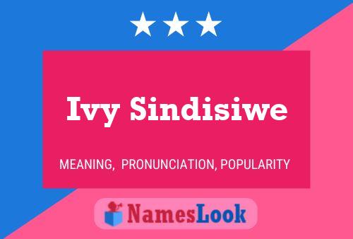 Poster del nome Ivy Sindisiwe