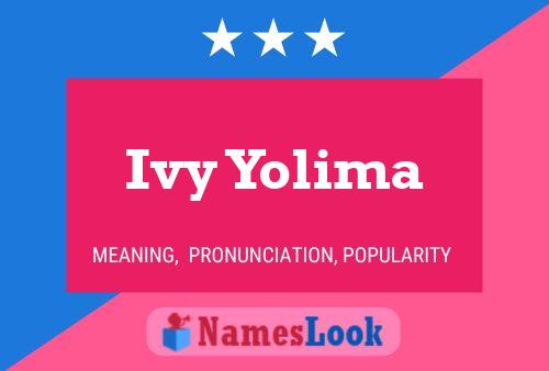 Poster del nome Ivy Yolima